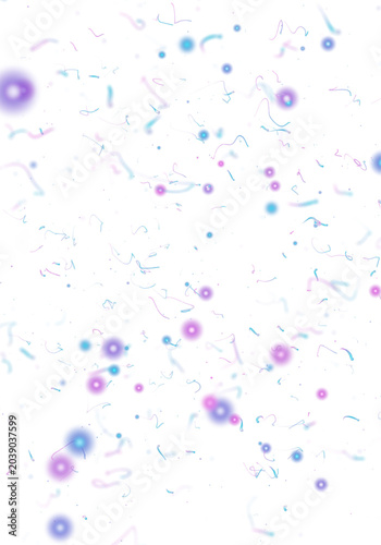 Colorful neon confetti and glowing party streamers isolated on transparent background festive celebration overlay