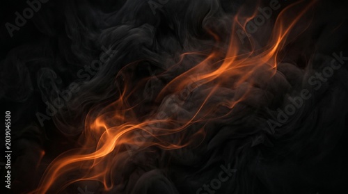 Halloween cinematic background fiery smoke and dark abstract texture