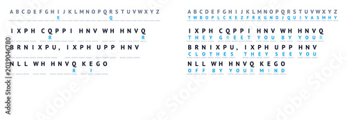 Bild auf Leinwand Holiday cipher puzzle vector