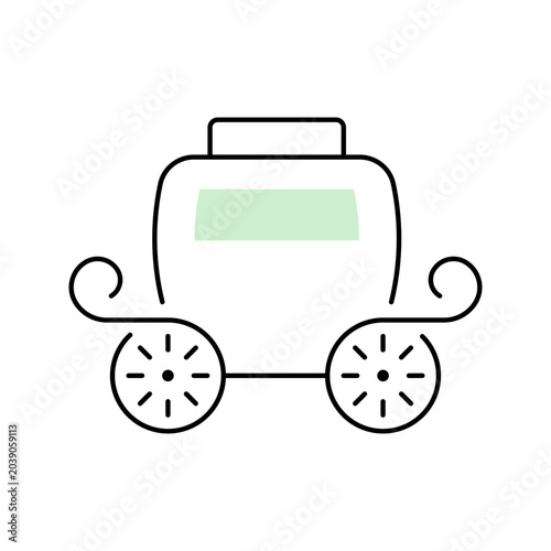 Fotografie Horse carriage icon
