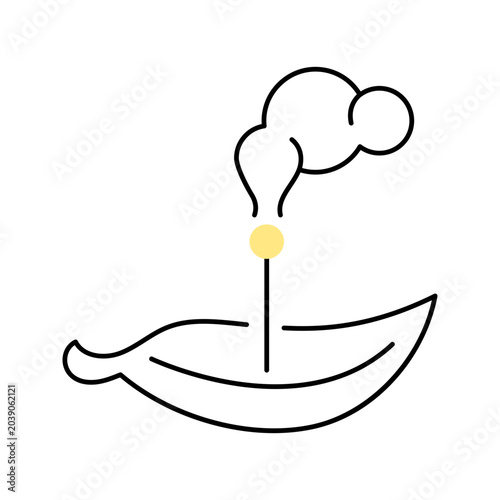 Quadro su tela Loi krathong icon. Culture and festival line symbol. Color.