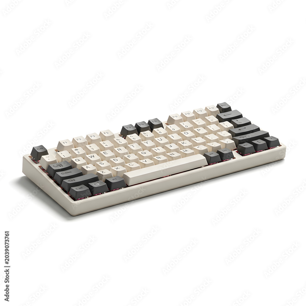 Naklejka premium Mechanical Keyboard with Black Keys.