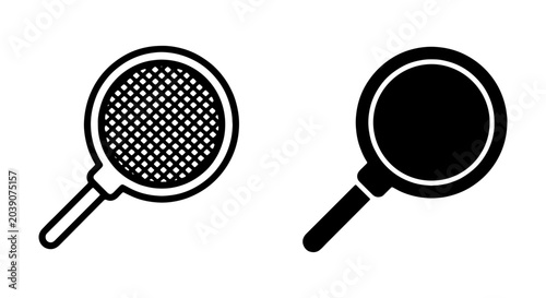 Quadro su tela Magnifying Glass Icons, Search Tools, Investigation Symbols, Vector Graphics