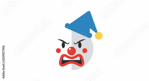 Foto Angry Clown Face Icon