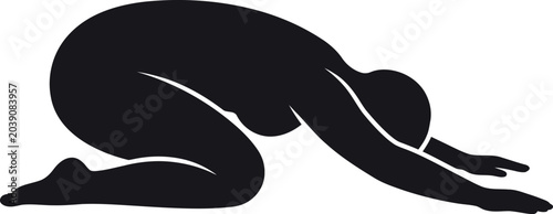 person performing yoga pose silhouette black white