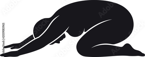 person practicing yoga pose silhouette black white