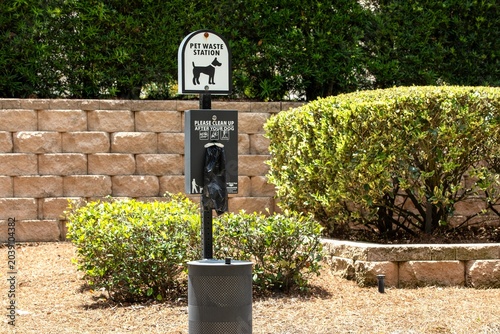 Outdoor pet waste station
