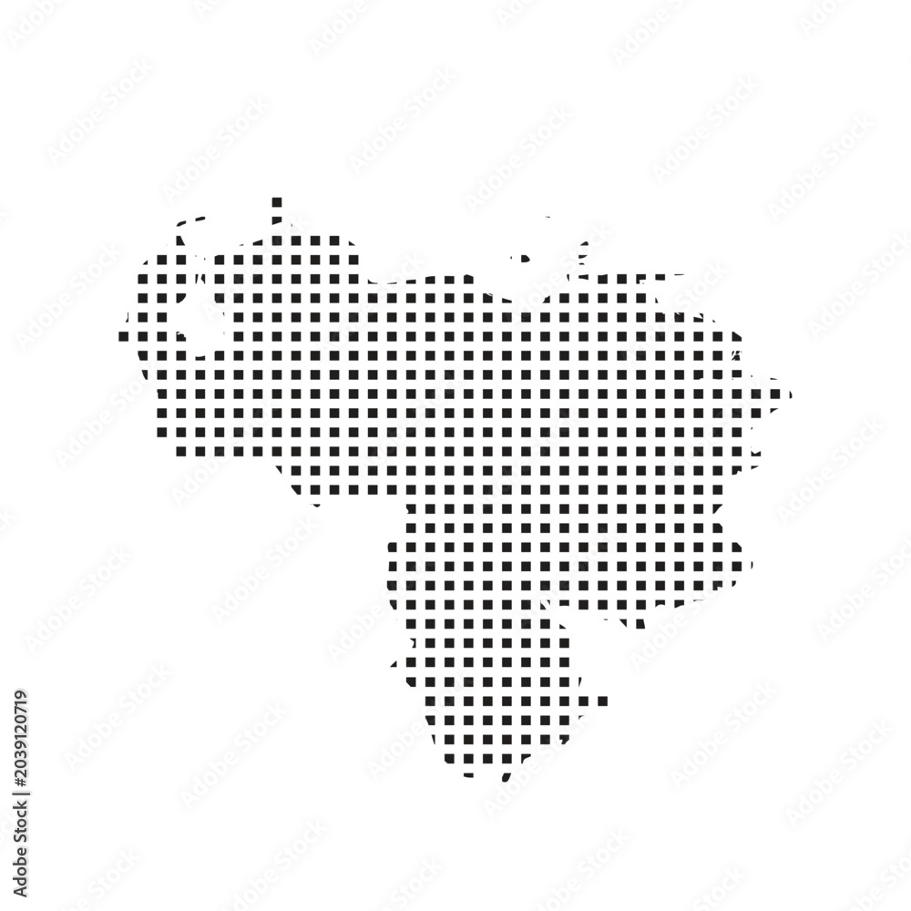 Obraz premium venezuela map pixel art Suitable for posters and web icons