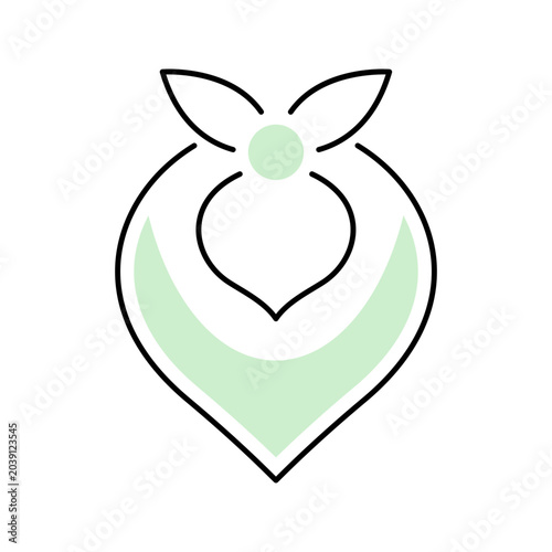 Εκτύπωση καμβά Neck scarf icon. Fashion and neckwear line symbol. Color.