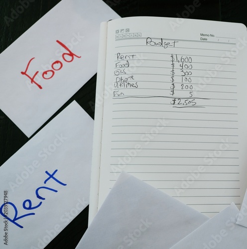 Εκτύπωση καμβά Personal Finance Budgeting Cash Stuffing Envelopes Using Physical Currency to Li