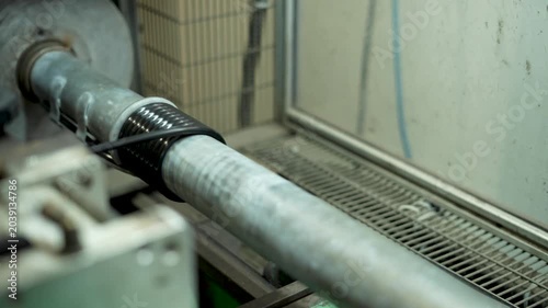 High-quality industrial manufacturing images featuring modern production processes, including tire manufacturing, metal forging, precision machining, steel tube fabrication, industrial equipment, auto
