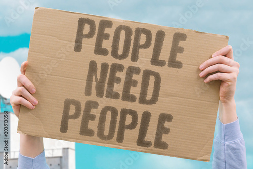 Cuadro en lienzo "People need people" Human connection is essential
