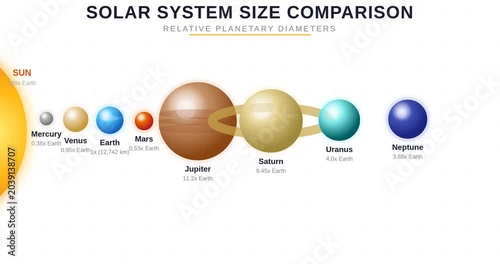 Solar System Planets Orbit and Space Exploration Animation
