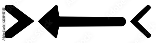 Foto Download arrow icon set with a solid black arrow against a white background feat