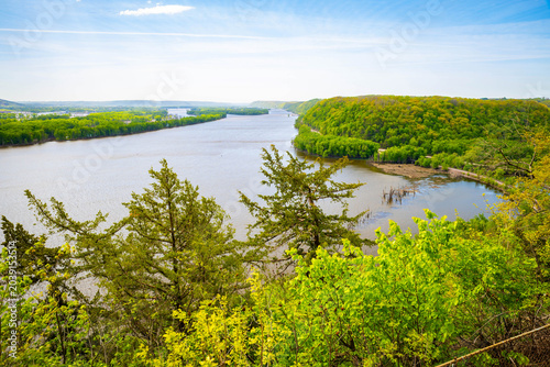 Foto Mississippi River View From Fire Point Iowa