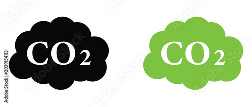 Photos CO2 icon, Carbon Dioxide Icon, Carbon dioxide emission icon, CO2 emission icon,