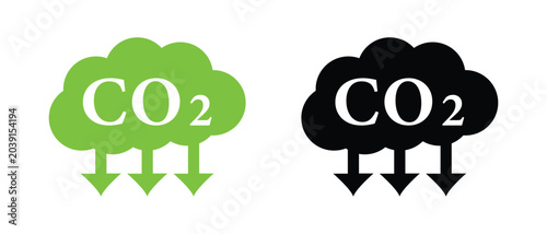 Quadro su tela CO2 icon, Carbon Dioxide Icon, Carbon dioxide emission icon, CO2 emission icon,