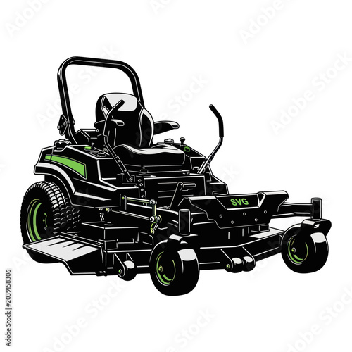 Zero Turn Mower Illustration - Professional Lawn Care Machine