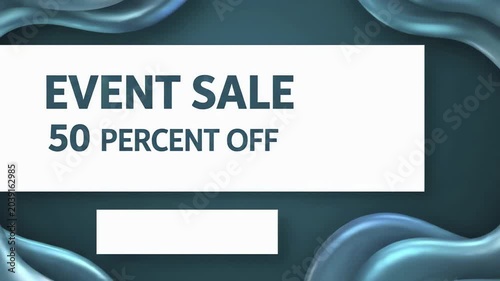 4K Event Sale 50 Percent Off Animated Motion Graphics Background Commercial Use