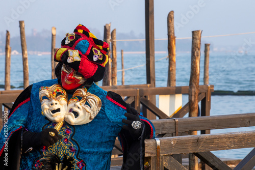 Bild auf Leinwand Venice Carnival Costume with Muses