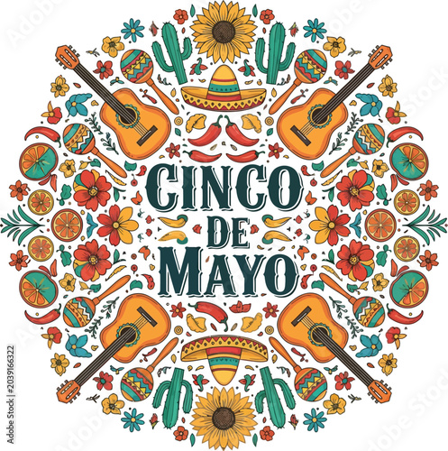 Colors of Fiesta — Vibrant Cinco de Mayo Celebration Elements