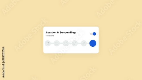 Customer Satisfaction Rating Interface Animation with Emoji Feedback Scale