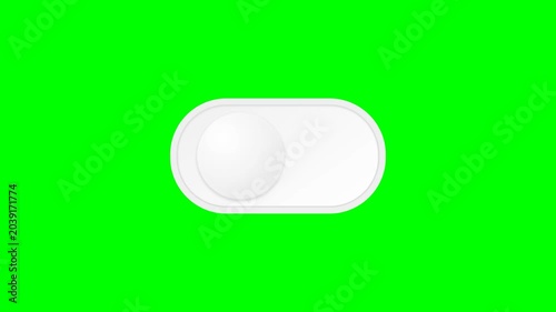 Heart Toggle Switch Animation on Green Screen Background