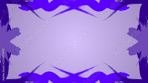 Vibrant Brushwork Frame with Dynamic Purple Hues and Abstract Edge Composition