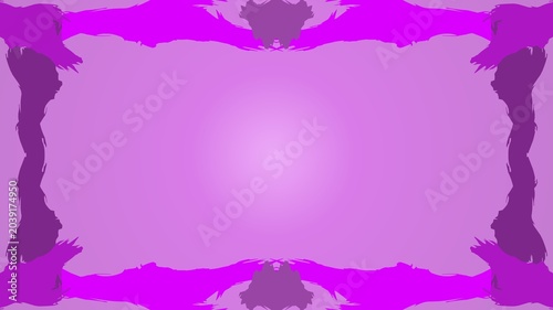 Vibrant violet brushstroke perimeter gracing a tranquil lavender gradient field