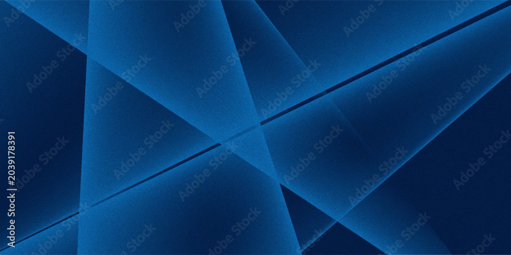 Fototapeta premium Black dark navy blue silver abstract pattern background. Geometric shape. Line triangle angle fold polygon diamond 3D. Color gradient ombre. Rough grain noise. Light shadow. Matte shimmer. Minimum.