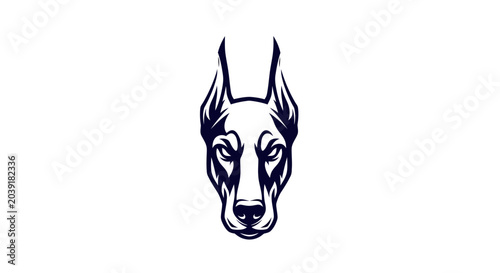 Tableau sur toile Illustration of a Great Dane dog.