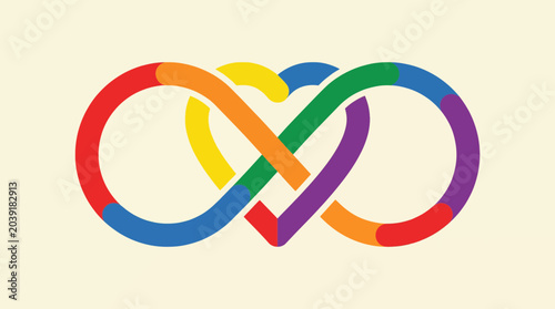 Schilderij op canvas Multicolored Infinity Symbol Representing Endless Love