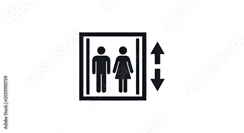 elevator signage pictogram