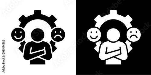 Tableau sur toile Risk Navigation  Icon Set White Glyph Style Collection