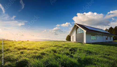 heavenly nature building house grass field