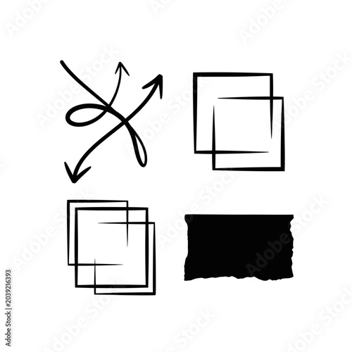 
BLACK ABSTRACT LINE VECTOR LOGO