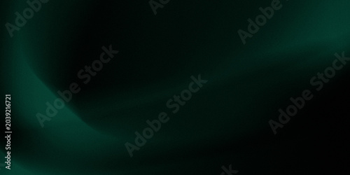 Tableau sur toile premium abstract emerald green background with smooth black gradient and subtle curves and waves