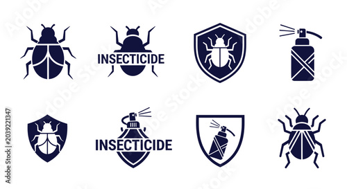 Obraz na płótnie Insecticide Logo Design Elements Collection.