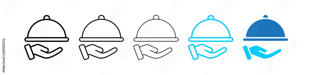 Fototapeta premium Food Serving defferent icon