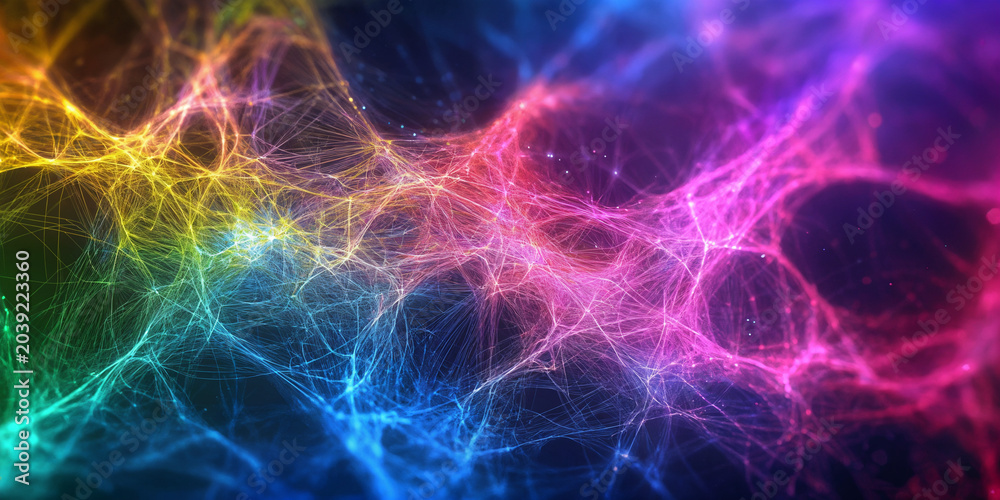 Fototapeta premium Vibrant Abstract Energy Network Light Background