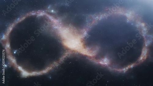 Infinity Symbol Nebula in Dark Space