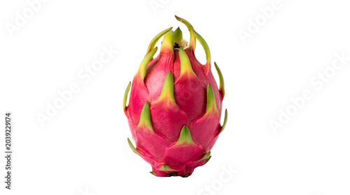 Vibrant Fresh Pink Dragon Fruit Pitaya Isolated on a Clean Transparent Background