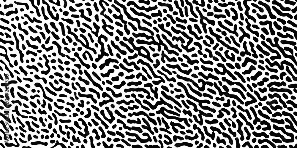 Fototapeta premium Abstract black and white fluid organic pattern