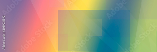 Foto A cheerful abstract design of soft rainbow gradients shaped into overlapping squares, creating an upbeat backdrop for product promos and creative campaigns