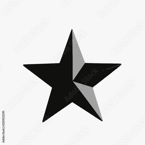 Black Star Icon Graphic Symbol Design.