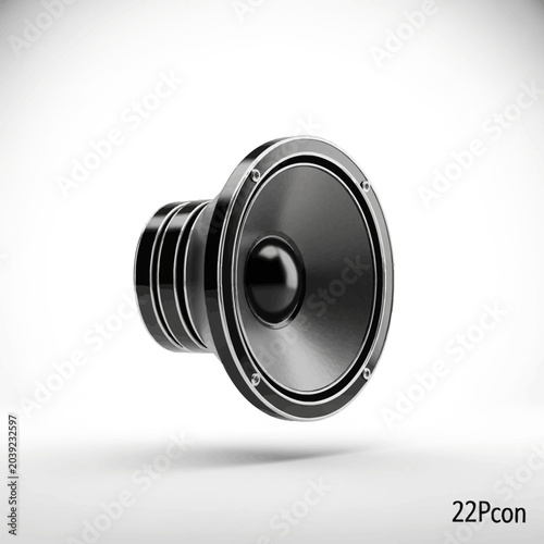 Black Speaker Closeup View Details.