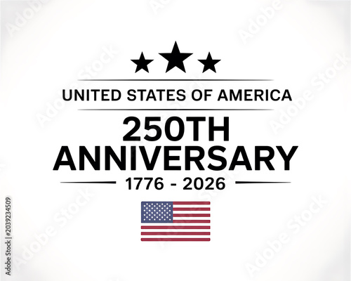 United States of America 250th Anniversary 1776-2026 with Stars Keywords: United States, America