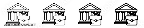 Business Banking Icon Set Different Style Collection