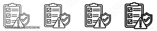 Risk Management Icon Set Different Style Collection
