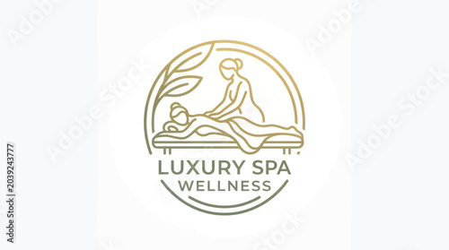 Tableau sur toile Luxury Spa Wellness Logo Design